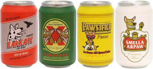 Vista 7 de SILLY SQUEAKERS Lata de cerveza, juguete para perros, 100% vinilo. Hecho duradero y fuerte. Juguete novedoso y flotadores (Barkate 2 unidades)