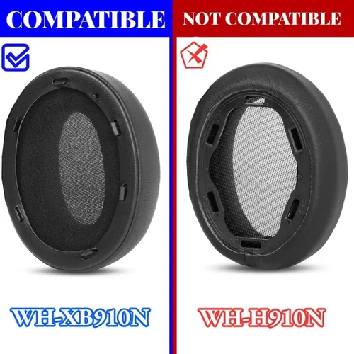 Vista 2 de WH-XB910 - Almohadillas de repuesto para auriculares, almohadillas de repuesto compatibles con Sony WH-XB910N XB910N, almohadillas para auriculares