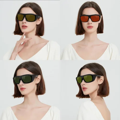 Vista 6 de Alsenor IPL 200nm-540nm y 532nm OD5+ gafas de seguridad láser gafas de terapia de luz roja para bronceado gafas y tratamiento de depilación láser