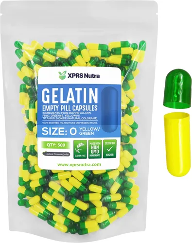 Vista 6 de XPRS Nutra Size 0 Empty Capsules - 100 Count Empty Gelatin Capsules - Pills DIY Capsule Filling - Pure Bovine Pill Gel Caps for Do-It-Yourself