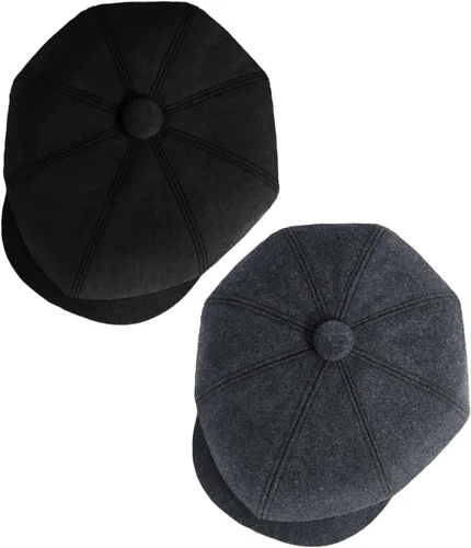 Vista 15 de Gorra de taxista Senker Fashion para hombre, gorra irlandesa clásica de 8 paneles de mezcla de lana para hombre mayor