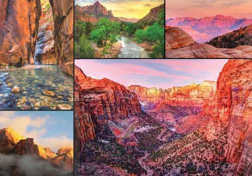 Vista 14 de Nuestros Parques Nacionales Rompecabezas de 100 Piezas - Rompecabezas de Parques Nacionales de EE. UU. para Niños, con Acadia, Yellowstone, Zion