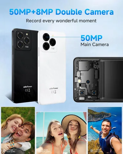 Vista 2 de Ulefone Note 20 Pro Teléfonos Desbloqueados, 6.75 pulgadas 90Hz, Octa Core 8GB+128GB/1TB Expansión Android 14, Cámara Triple de 50MP, 6000mAh (18W)
