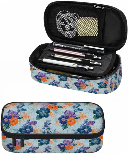 Vista 26 de Estuche organizador de lápices de alpaca, diseño de llama, hojas de animales, caja de papelería, caja de maquillaje, suministros escolares