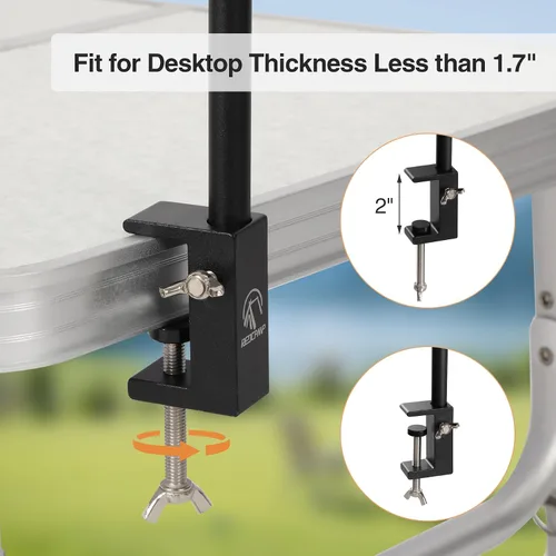 Vista 4 de REDCAMP Farol plegable de 72 pulgadas de alto con estacas y ganchos, postes de lámpara plegables de aleación de aluminio ultraligeros portátiles