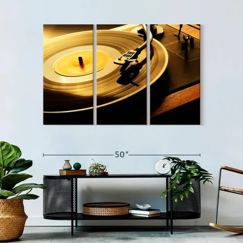 Vista 199 de Elephant Stock BW - Reproductor de discos de vinilo para pared, lienzo horizontal, decoración de pared de sala de estar de 3 piezas, impresión