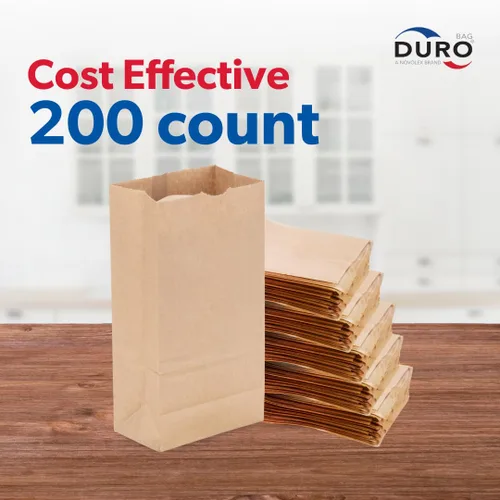 Vista 4 de Duro Bolsa 4# Dubl Life SOS Bolsa 30# Kraft reciclado FSC (paquete de 200)