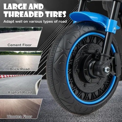 Vista 8 de Costzon Motocicleta para niños pequeños, motocicleta eléctrica alimentada por batería de 6 V con ruedas de entrenamiento desmontables, arranque