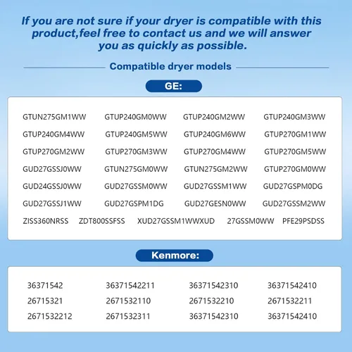 Vista 3 de WE25M74 GE Gas Dryer LP kit de conversión compatible con Kenmore GE Gas Dryer