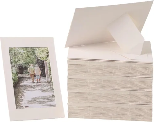 Vista 19 de 50 paquete de marcos de fotos de papel en pie de 4 x 6, marco de fotos de cartón con caballete, tarjetas de marcos de fotos de papel, marcos