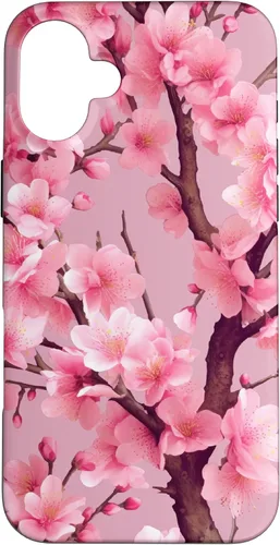 Vista 23 de Sakura Tree Japanese Funda para iPhone 17 con diseño de flores de cerezo rosa