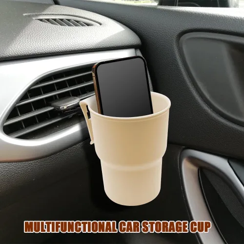 Vista 4 de Gancho para portavasos de automóvil, soporte para tazas de puerta de automóvil, contenedor de botella de bebida con clips de ventilación de aire