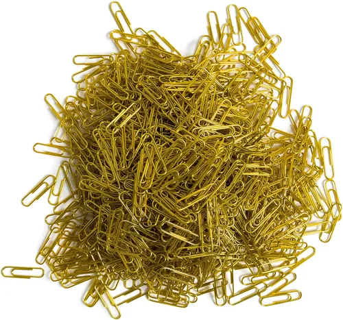 Vista 4 de U Brands Clips para papel, 1000 unidades, clips medianos de 1 pulgada, acabado dorado Oro