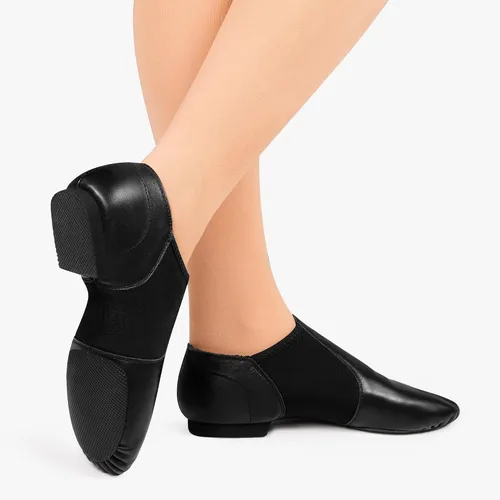 Vista 2 de ARCLIBER Zapatos de jazz para mujer, para niños grandes, de cuero, para Negro