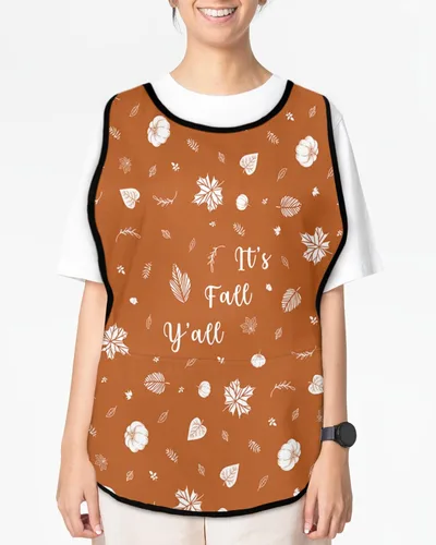 Vista 2 de Spring Flower Cobbler Aprons with 2 Pockets for Women Men, Modern Colorful Abstract Floral Plants