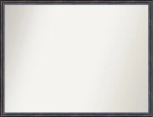 Vista 79 de Amanti Art Espejo de baño de bronce para sobre el fregadero, 25 x 26 pulgadas, espejo rectangular de bronce oscuro, marco de madera tradicional