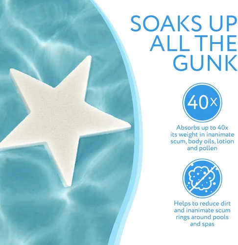 Vista 2 de Esponja absorbente de aceite y residuos, 3 paquetes, perfecto para utilizar en albercas, spa y tinas - fabricada en los EE.UU.