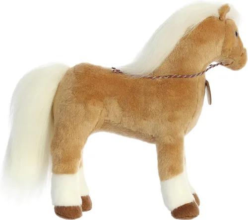 Vista 3 de Aurora Exquisito animal de peluche Breyer Morgan - Detalles realistas - Juego imaginativo - Marrón 13 pulgadas