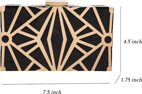 Vista 3 de CARIEDO Bolso de noche para mujer elegante bolso de mano de terciopelo exquisito metal hueco bolsos de graduación boda fiesta
