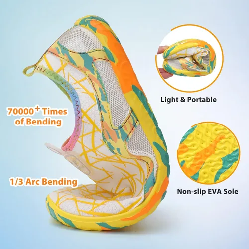 Vista 3 de LeIsfIt Zapatos de agua para hombre y mujer, descalzos, secado rápido, para natación, playa, surf, piscina, río, yoga