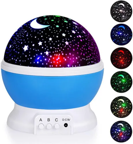 Vista 6 de Proyector de estrellas, luz nocturna, luz nocturna romántica súper brillante, luz de estrellas, proyector de sueños de estrellas LED coloridas