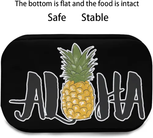 Vista 4 de Bolsa de almuerzo hawaiana única, reutilizable, aislada, bolsa de lonchera, contenedor para mujeres y hombres