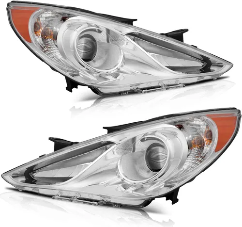 Vista 34 de Conjunto de faros delanteros LSAILON para Hyundai Sonata 2011-2014 Carcasa negra+92101-3Q000+luz alta: H1