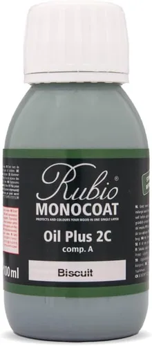 Vista 120 de Rubio Monocoat Muestra de Tinte y Acabado para Madera - Niebla 5% Aceite Plus Parte A Aceite de linaza para madera de secado rápido y ecológico