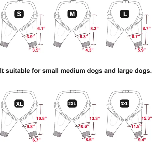 Vista 3 de HDKUW Protector de codo para perros para callos, traje de recuperación para patas delanteras, alternativa al collar de cono para perros para dejar
