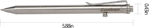 Vista 2 de SMOOTHERPRO - Bolígrafo de acción de perno, bolígrafo esferográfico de acero inoxidable compatible con recarga de Pilot G2, bolígrafo EDC