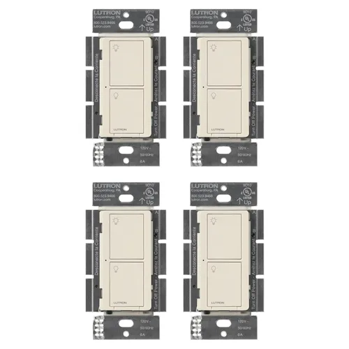 Vista 25 de Lutron Caseta - Interruptor de luz inteligente original (requiere Lutron Smart Hub), para el hogar, luces LED y ventiladores, 6 amperios, un solo