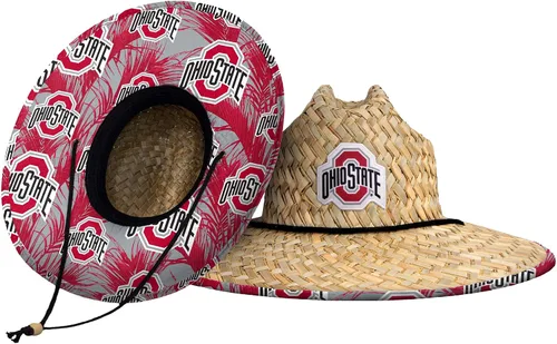 Vista 113 de FOCO - Sombrero de paja con logotipo de equipo universitario de NCAA y estampado floral para hombre
