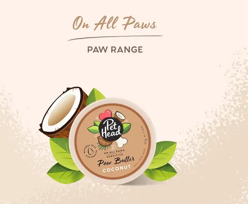 Vista 3 de Pet Head En todas las patas Mantequilla de coco para patas Suaviza y nutre para patas y narices suaves sin grietas Bálsamo hidratante para patas
