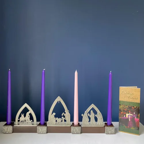 Vista 7 de Cathedral Art Abbey & CA Gift Nativity Adviento con juego de velas en caja, multicolor
