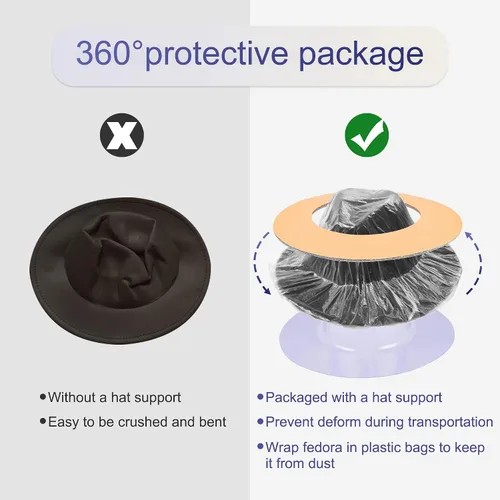 Vista 5 de Fedora clásica de ala ancha para mujeres y hombres, sombrero de Panamá de fieltro ajustable con banda