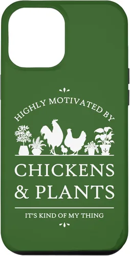 Vista 6 de Funda para iPhone 14 altamente motivado por pollos y plantas
