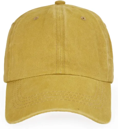 Vista 2 de LANGZHEN Unisex Baseball Cap 100% Cotton Fits Men Women Washed Denim Adjustable Dad Hat