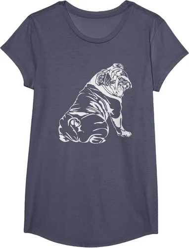 Vista 14 de Gracioso Bulldog Inglés playera perro Hund playera regalo, Azul (Heather blue)