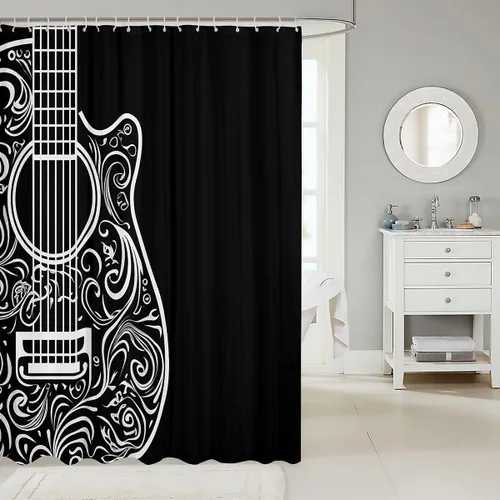 Vista 58 de Feelyou Cortina de ducha con diseño de gato para decoración de baño, bonita cortina de baño para puestos de bañeras, accesorios de baño divertidos