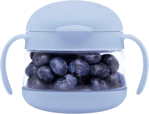 Vista 18 de Ubbi Tweat Contenedor de snacks sin derrame para niños, libre de BPA, tazón de viaje para niños pequeños, rosa rubor Tritan - Tazas a prueba