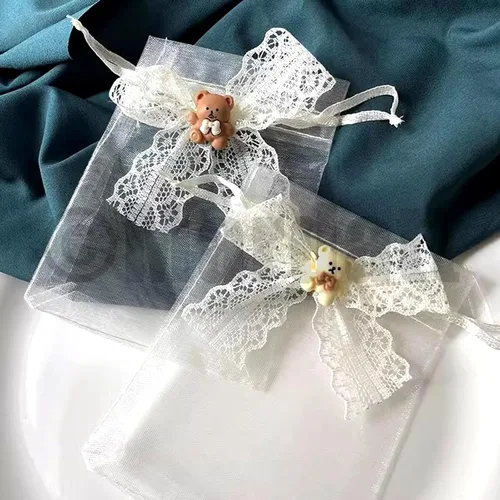 Vista 4 de 20 rollos de cinta de encaje de 200 yardas, 0.591 in/0.59 pulgadas de ancho, cintas de encaje de tela con patrón floral, cintas de tela multicolor