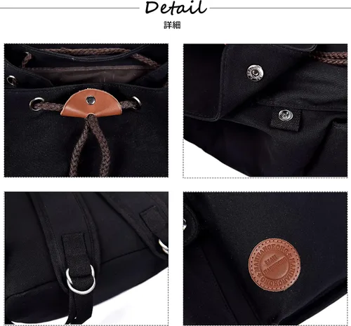 Vista 4 de FSDWG mochila de moda popular casual rack de gran capacidad L Negro