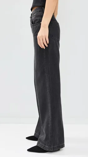 Vista 4 de Pistola Denim Jeans Palazzo de corte bajo Jadyn para mujer, Zen, 27