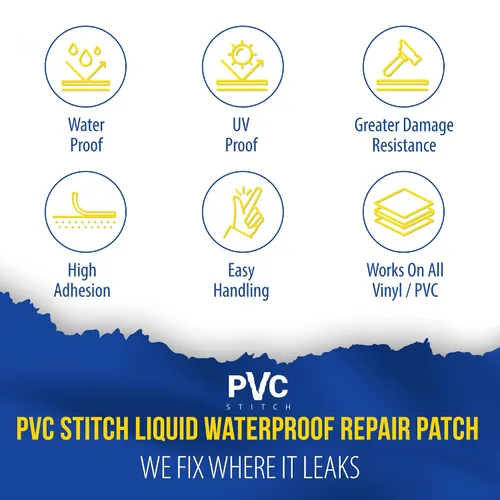 Vista 6 de PVC Stitch Parche líquido + cordón Parche impermeable líquido superior para: inflables de PVC y vinilo, barcos, balsas, kayaks, lanchas de remo