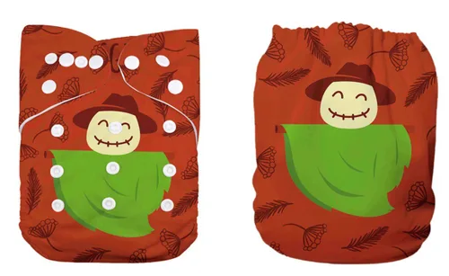 Vista 3 de Pañal de tela de bolsillo, reutilizable, lavable, regalo de vacaciones de Halloween (árbol de Navidad rosa)