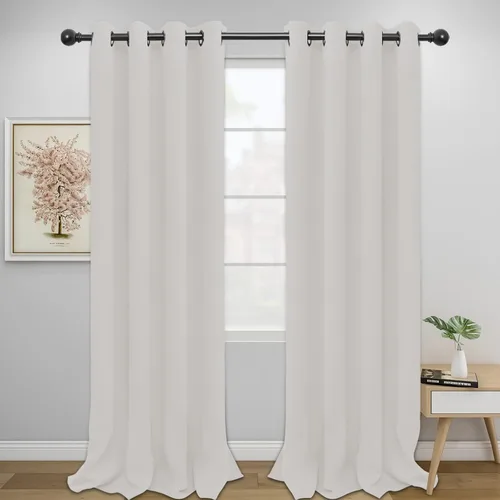 Vista 276 de Easy-Going - Cortinas opacas para dormitorio, aislamiento térmico sólido con ojales, cortinas de ventana para reducción de ruido, cortinas