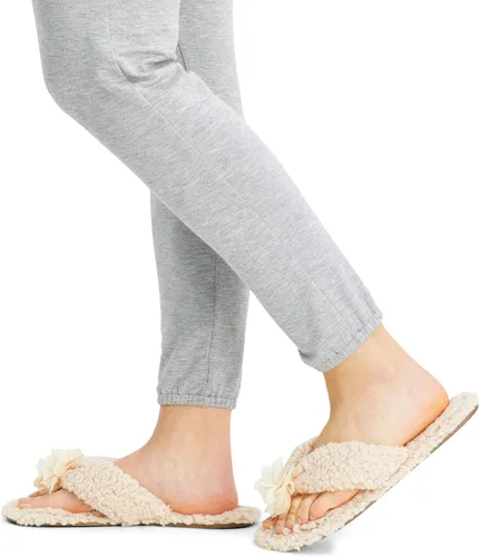 Vista 7 de Jessica Simpson - Pantuflas de espuma viscoelástica, afelpadas, para mujer, con suela antideslizante
