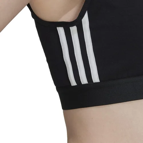 Vista 4 de adidas Top corto Essentials de 3 rayas para mujer con almohadillas extraíbles