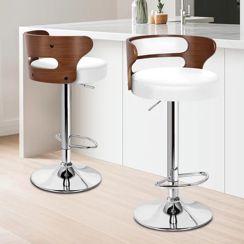 Vista 8 de ALFORDSON Juego de 2 taburetes de bar, taburetes de bar giratorios de altura ajustable para encimera de cocina, modernas sillas de bar tapizadas