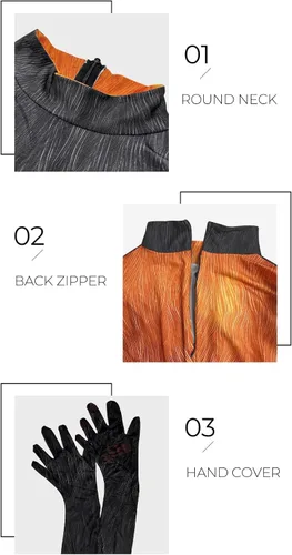 Vista 4 de Bemeiren Cosplay Zentai Body 3D impreso Animal Hombre manga larga fiesta Halloween traje completo traje